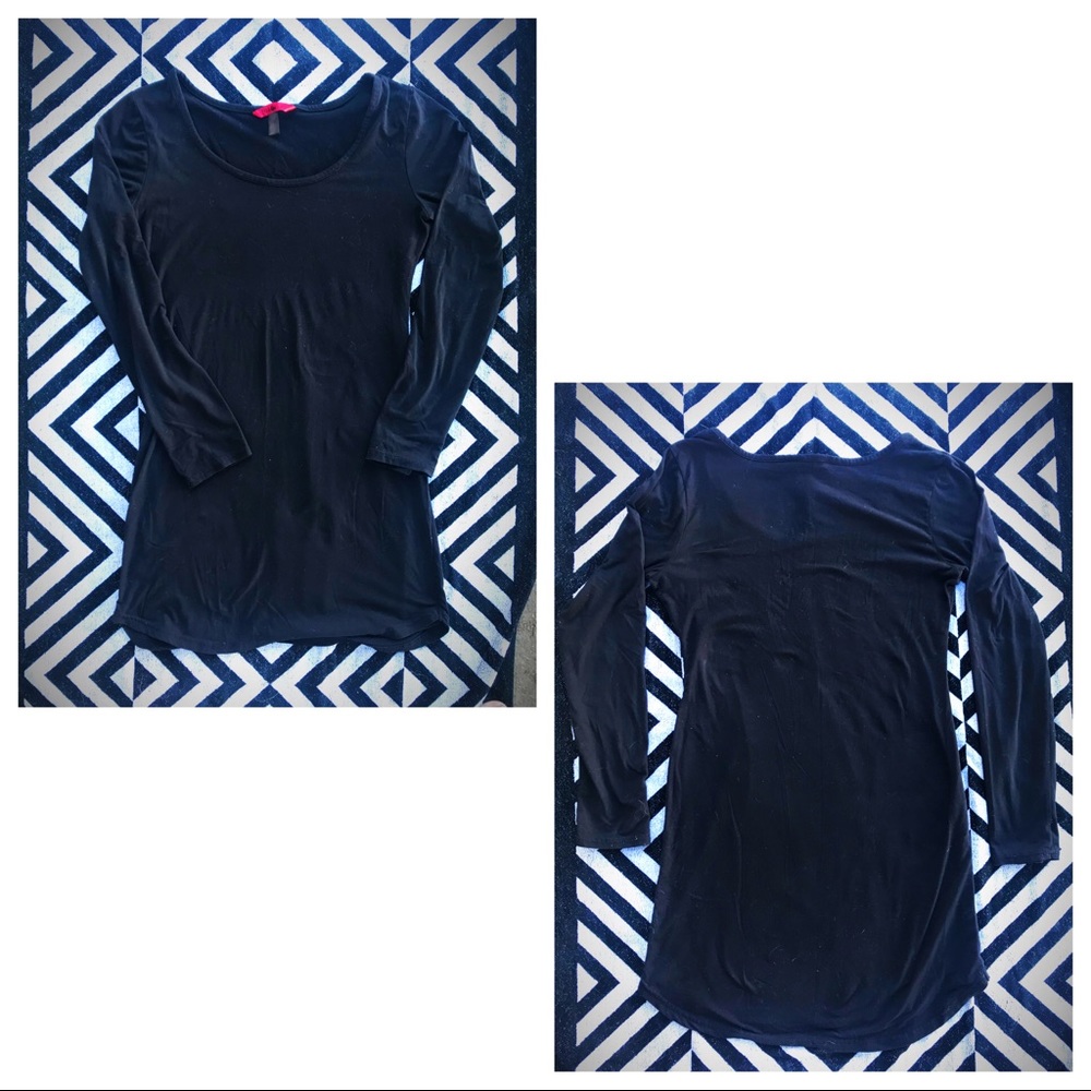 2/$15 Women’s Long Sleeve Mini Dress - Black